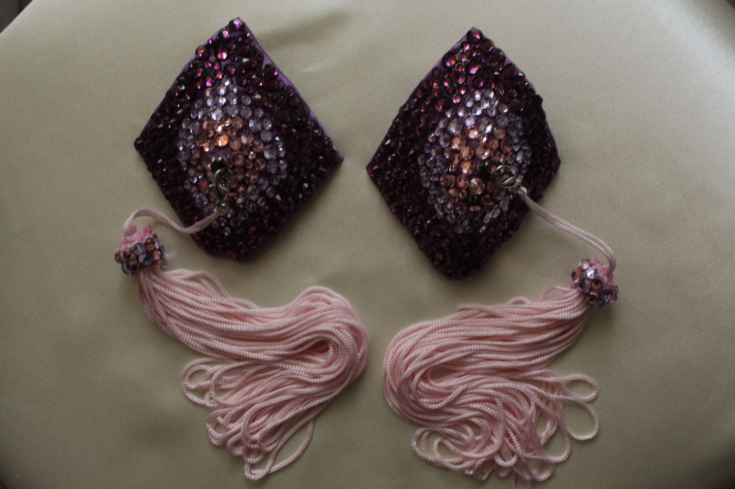 Embellished Diamond Purple Pasties