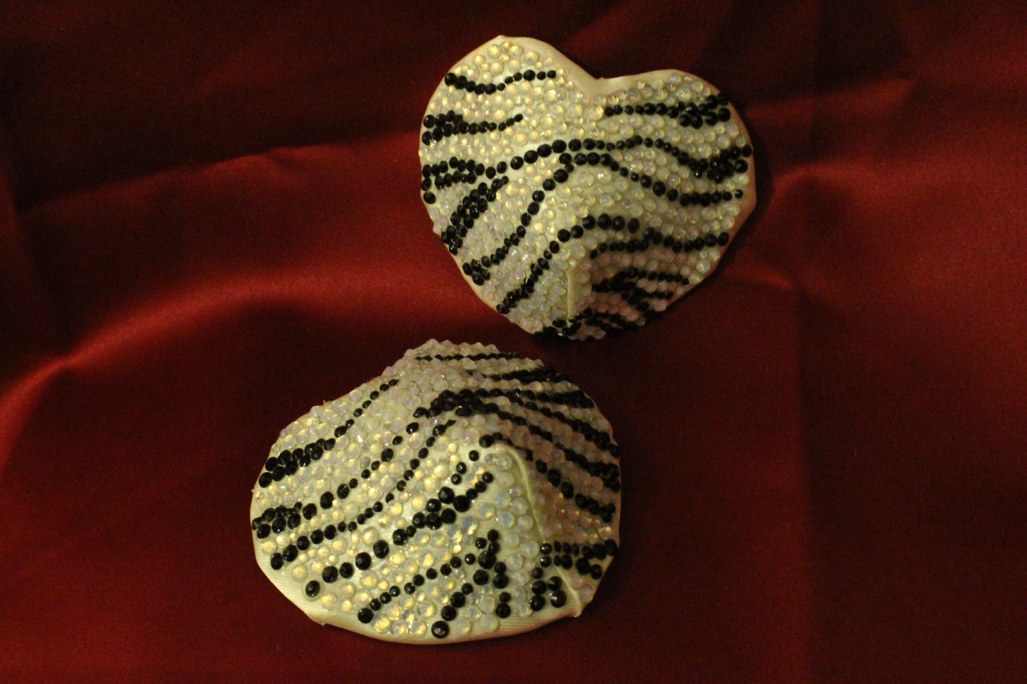 Zebra Print Heart Pasties